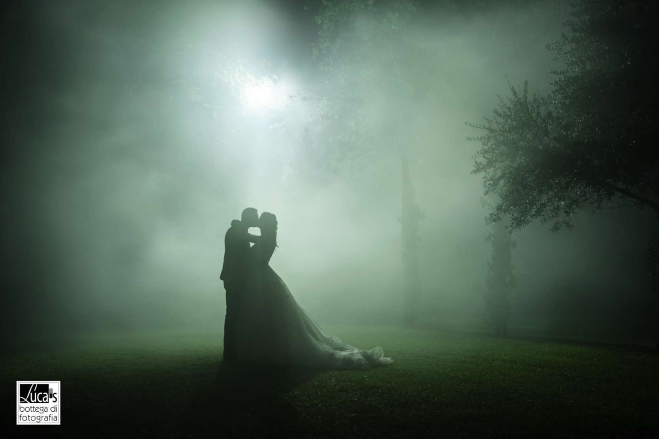 fotografia matrimonio effetto colore nebbia